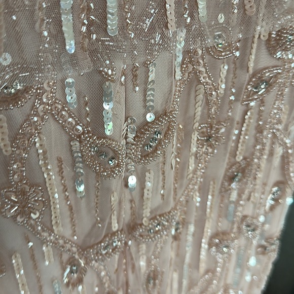 MAC DUGGAL
Pink Embellished Cap Sleeve Faux Wrap Trumpet Gown size 8. - Picture 15 of 17